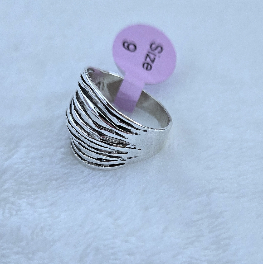 Noa Zuman Sterling Silver🤍 Convexed Bands Ring💍 - Picture 3 of 16